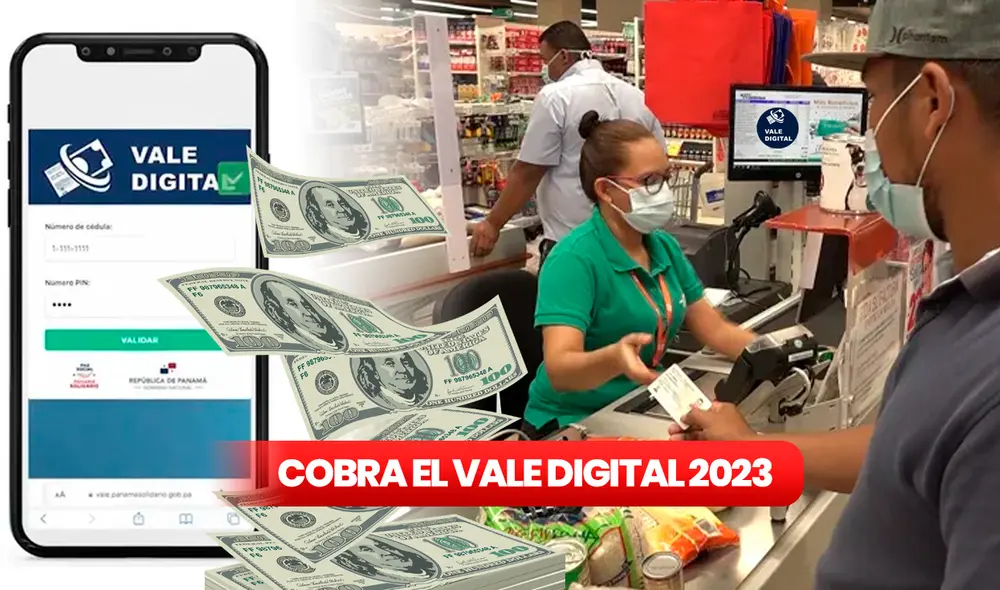 El pago del Vale Digital se ha extendido hasta abril del 2023. Foto: Telemetro/ Eco Tv Panamá/ Composición LR
