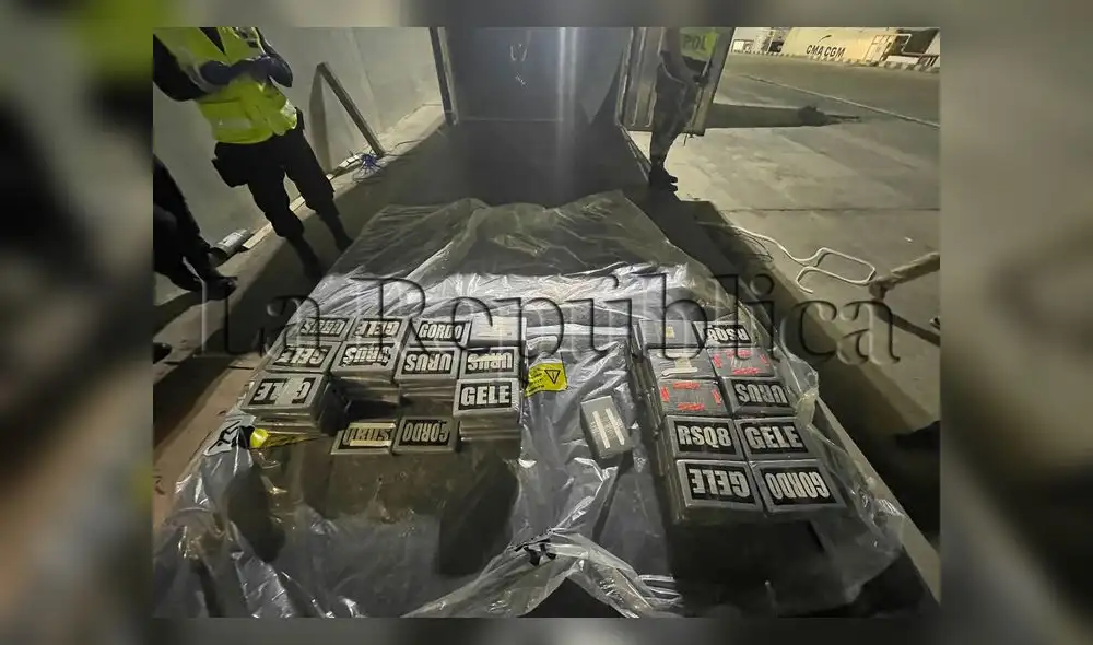 La droga iba a ser enviada vía marítima hacia Europa. Foto: La República La droga iba a ser enviada vía marítima hacia Europa. Foto: La República