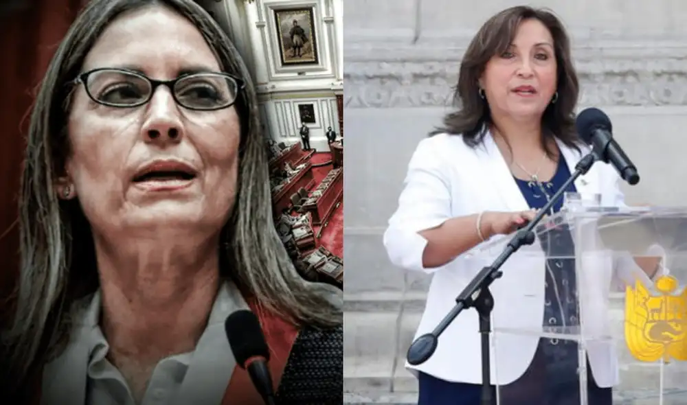 María del Carmen Alva se mostró en contra de admitir la moción de vacancia contra la presidenta Dina Boluarte. Foto: composición LR - Video: RPP María del Carmen Alva se mostró en contra de admitir la moción de vacancia contra la presidenta Dina Boluarte. Foto: composición LR - Video: RPP