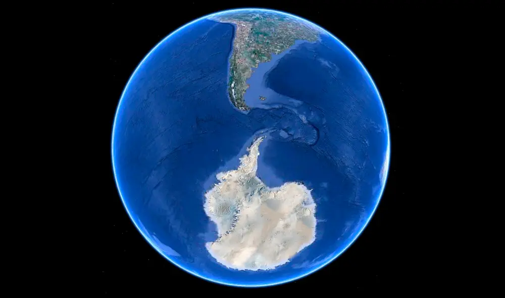 Las placas sudamericana, antártica e indoaustraliana terminarán juntas, según estudio. Imagen: referencial / Google Earth