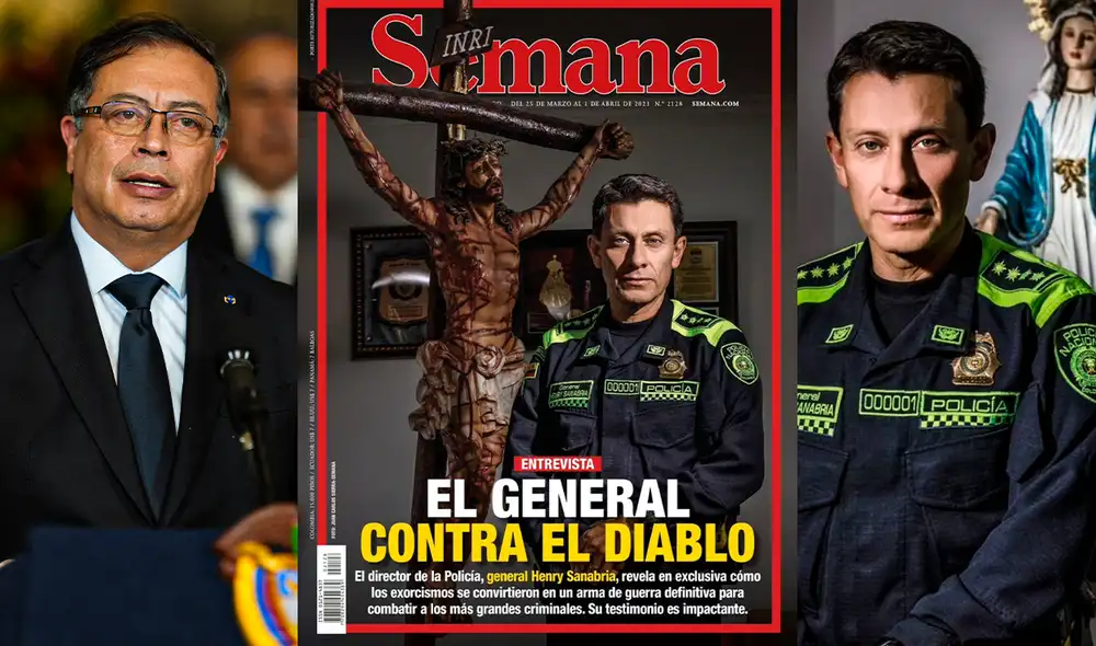 El presidente de Colombia, Gustavo Petro, se pronunció sobre las declaraciones del general de la Policía Nacional colombiana. Foto: composición LR/AFP/Semana El presidente de Colombia, Gustavo Petro, se pronunció sobre las declaraciones del general de la Policía Nacional colombiana. Foto: composición LR/AFP/Semana