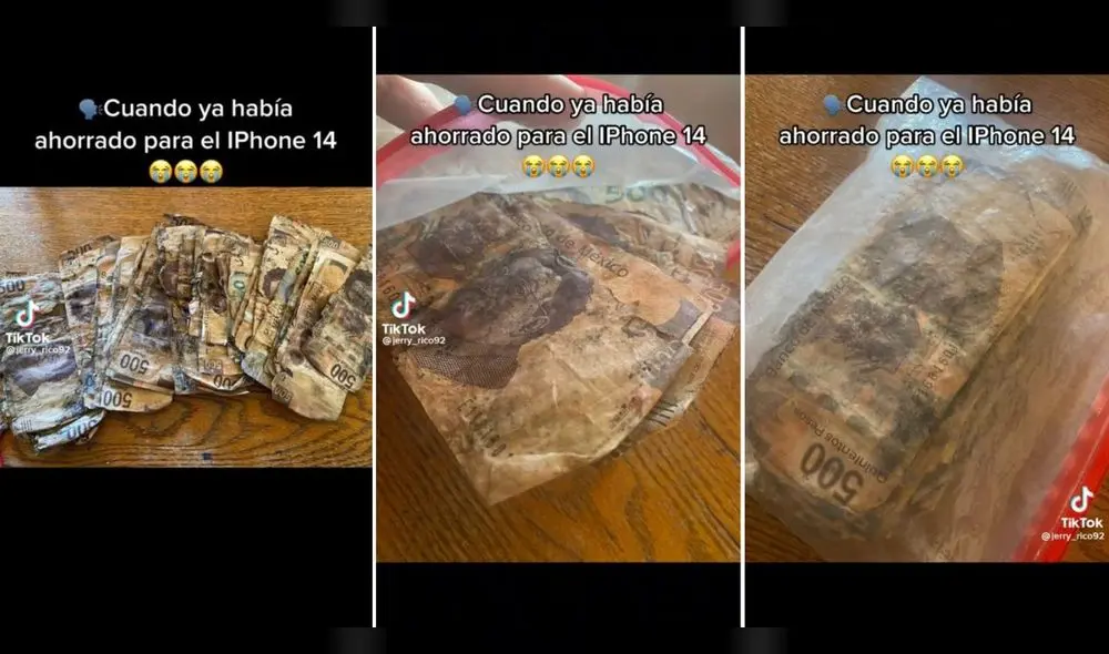 Joven entierra su dinero y al sacarlo después de dos meses lo encuentra en mal estado. Foto: captura de TikTok Joven entierra su dinero y al sacarlo después de dos meses lo encuentra en mal estado. Foto: captura de TikTok