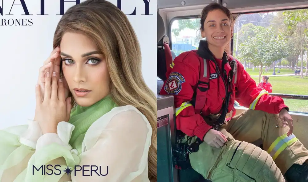 Nathaly Terrones es médico cirujano, bombero voluntario y modelo de profesión. Foto: composición LR/Instagram