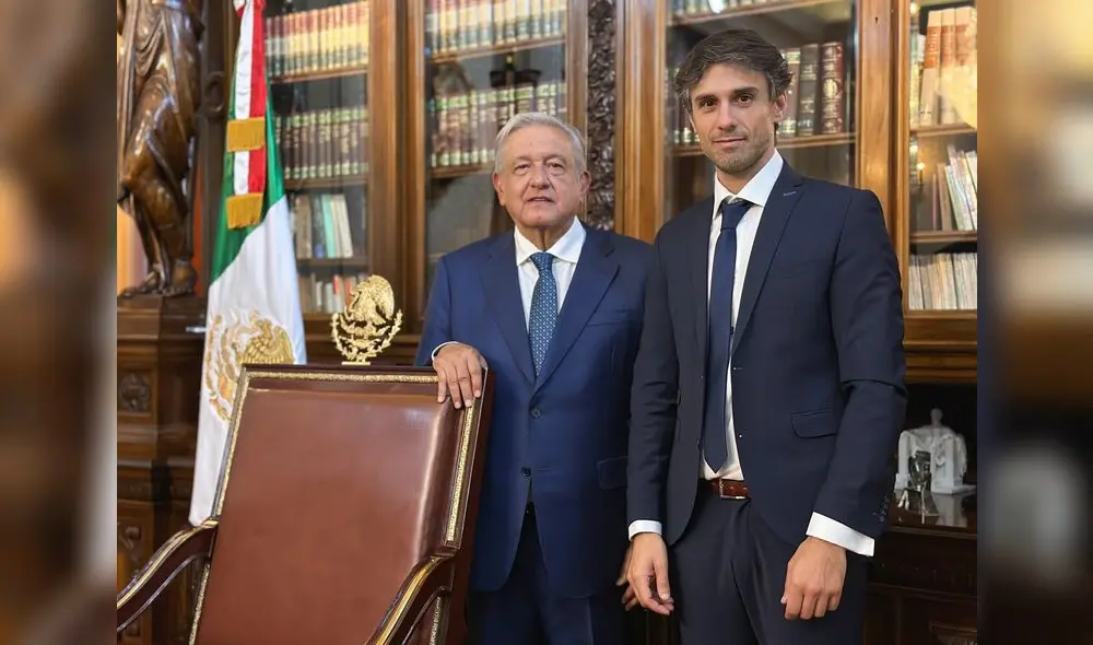 Guido Croxatto se reune con AMLO para hacerle llegar una carta manuscrita de Pedro Castillo. Foto: Twitter/AMLO