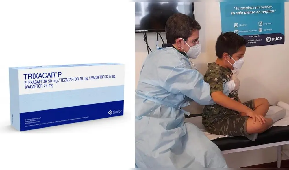 Piden urgente compra de Trixacar para salvar vidas de pacientes con fibrosis quística. Foto: composición LR / Gador / Fiqui Perú Piden urgente compra de Trixacar para salvar vidas de pacientes con fibrosis quística. Foto: composición LR / Gador / Fiqui Perú