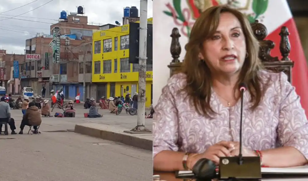 Protestas en Puno este martes 28. Foto: composición LR/Kleber Sánchez/Presidencia - Video: URPI-Puno Protestas en Puno este martes 28. Foto: composición LR/Kleber Sánchez/Presidencia - Video: URPI-Puno