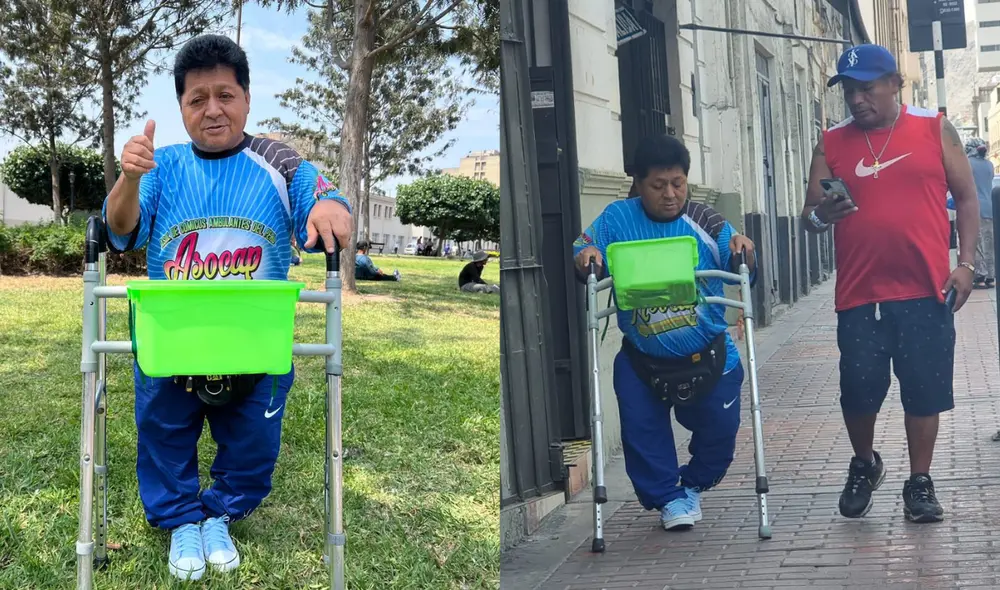 'Pompinchú' usa un andador debido a los problemas de salud que tuvo tras un accidente. Foto: Omar Coca/URPI-LR 'Pompinchú' usa un andador debido a los problemas de salud que tuvo tras un accidente. Foto: Omar Coca/URPI-LR