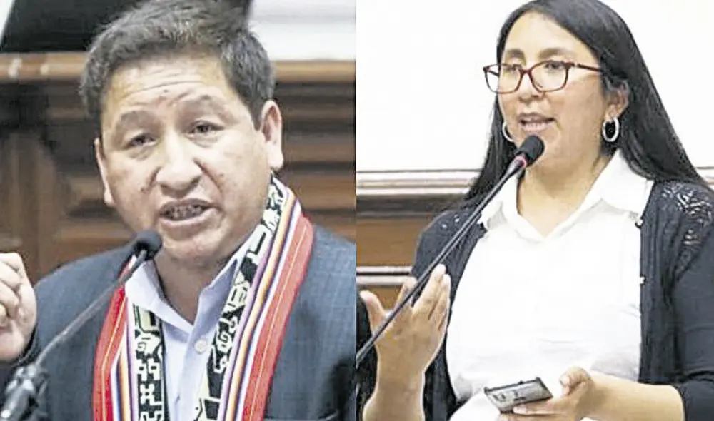 Vacancia. Guido Bellido y Ruth Luque . Foto: La República Vacancia. Guido Bellido y Ruth Luque . Foto: La República