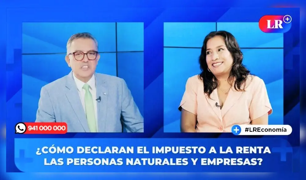 Pamela Caballero, profesional de servicios al contribuyente de la Sunat, entrevistada por Rumi Cevallos,  en LR+ Economía. Foto: Captura.