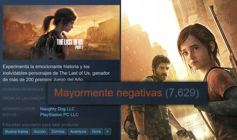 Los requisitos mínimos, publicados hace unos días, ya daban una idea de lo que iba a pasar. Foto: Composición LR/Naughty Dog/ Steam