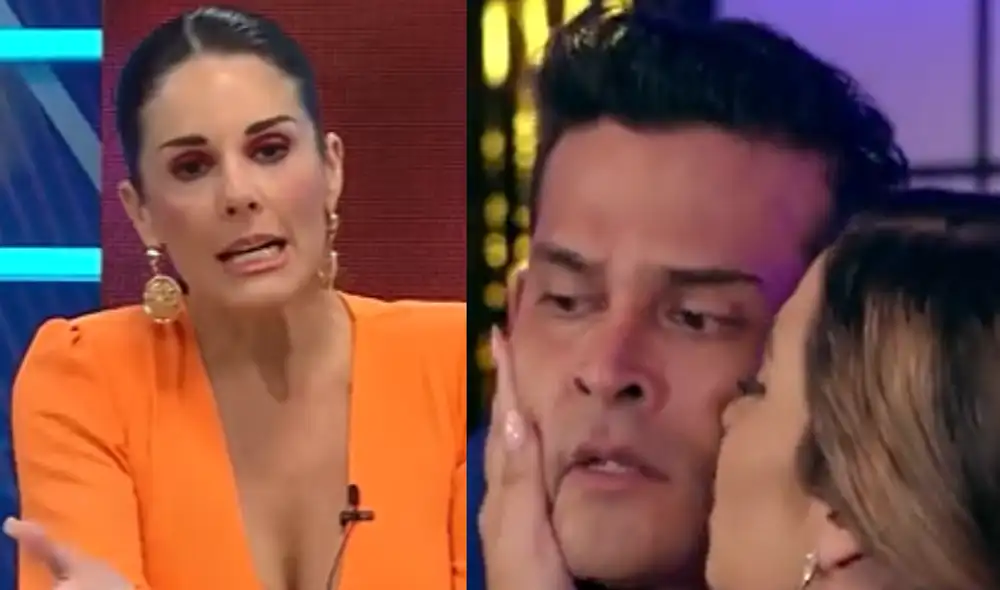 Rebeca Escribens se encuentra a la espera de que Ethel Pozo y Christian Domínguez concreten su romance en "Maricucha". Foto: composición LR/captura de YouTube/América TV - Video: América TV