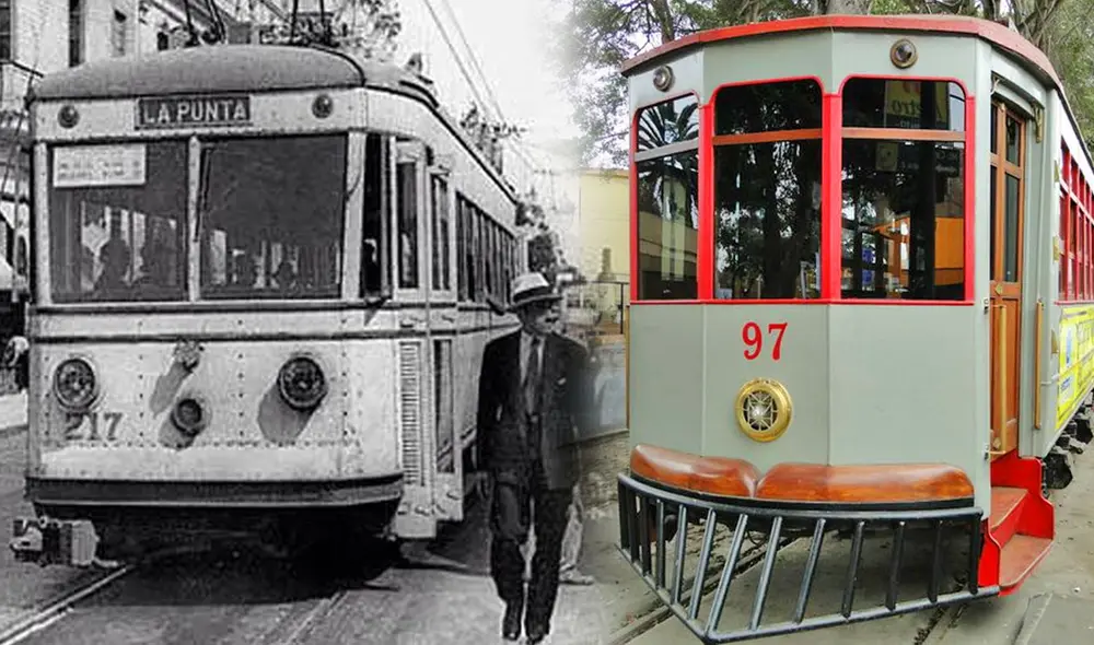 El tranvía fue el transporte más utilizado durante seis décadas. Foto: composición LR/Laura Liana/Pinterest/Lima Antigua/Facebook