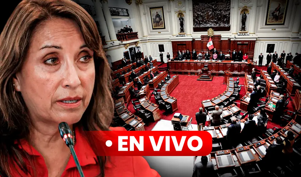 Pleno del Congreso debate admisión de moción para destituir a la presidenta por muertes en protestas. Foto: Congreso/composición de Jazmin Ceras-GLR