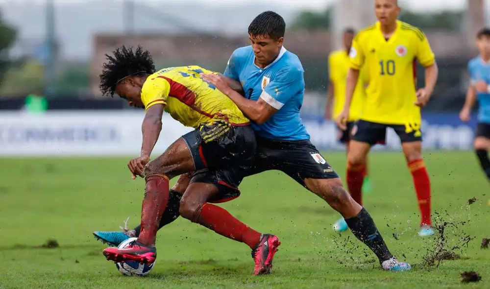 Colombia y Uruguay debutaron en el Sudamericano Sub-17. Foto: Conmebol