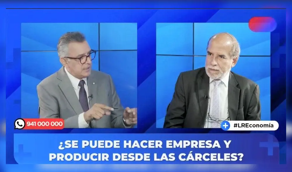 Javier Llaque Moya, presidente del INPE es entrevistado por Rumi Cevallos en LR+ Economía. Foto: Difusión.