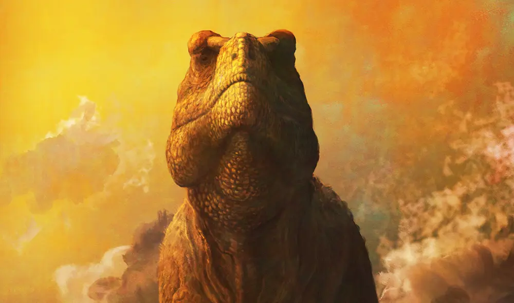 Ilustración de un T. Rex sin dientes permanentemente visibles. Foto: Mark P. Witton