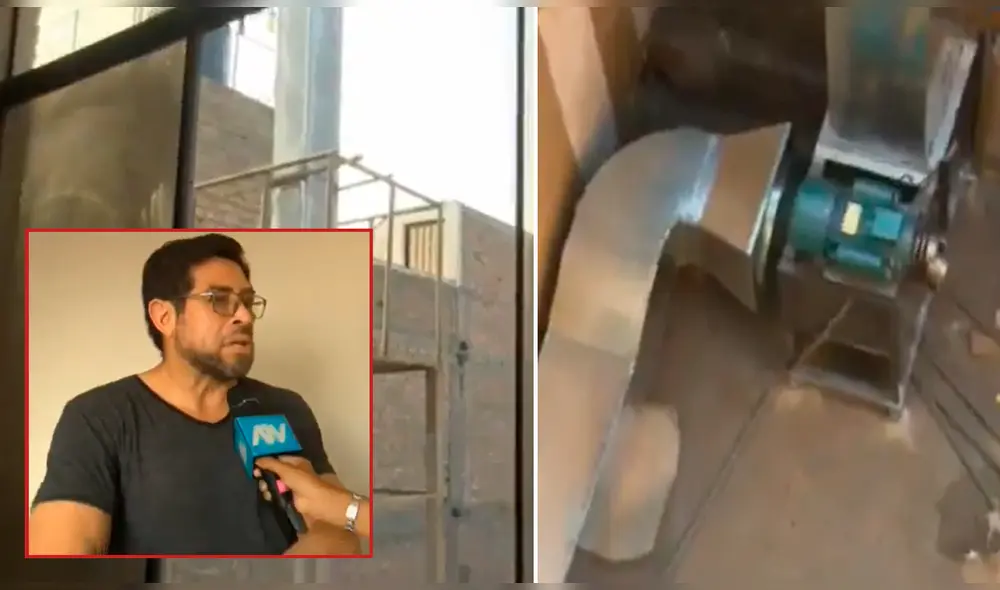 En el edificio del costado viven 3 familias que se quejan del humo de la pollería. Foto: composición LR/ATV - Video: ATV En el edificio del costado viven 3 familias que se quejan del humo de la pollería. Foto: composición LR/ATV - Video: ATV