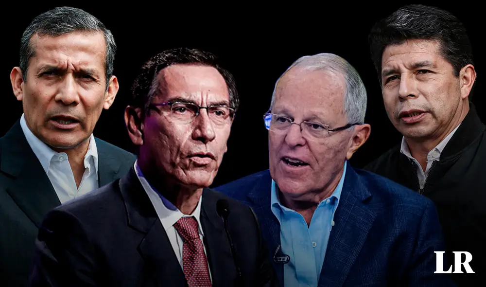 Ollanta Humala, Pedro Castillo, Pedro Pablo Kuczynski y Martín Vizcarra, entre otros, reciben pensión como expresidentes. Foto: composición de Alvaro Lozano/La República