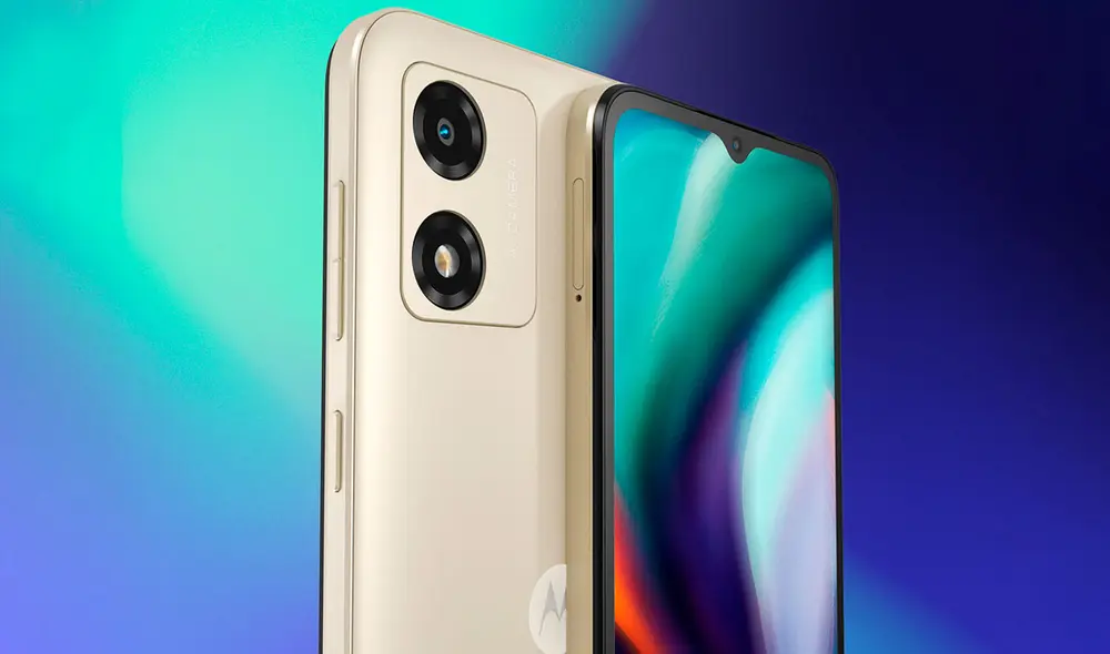 Así luce el Moto e13 en color blanco crema. Foto: Motorola