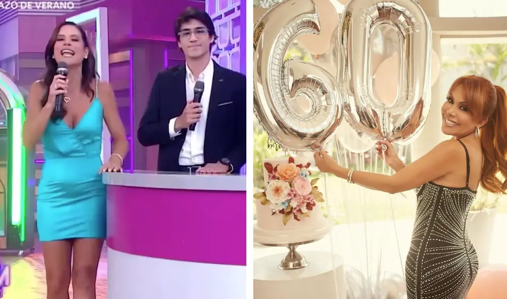 María Pía emocionada por el cumpleaños de su amiga Magaly Medina. Foto: composición LR/Instagram - Video: América TV