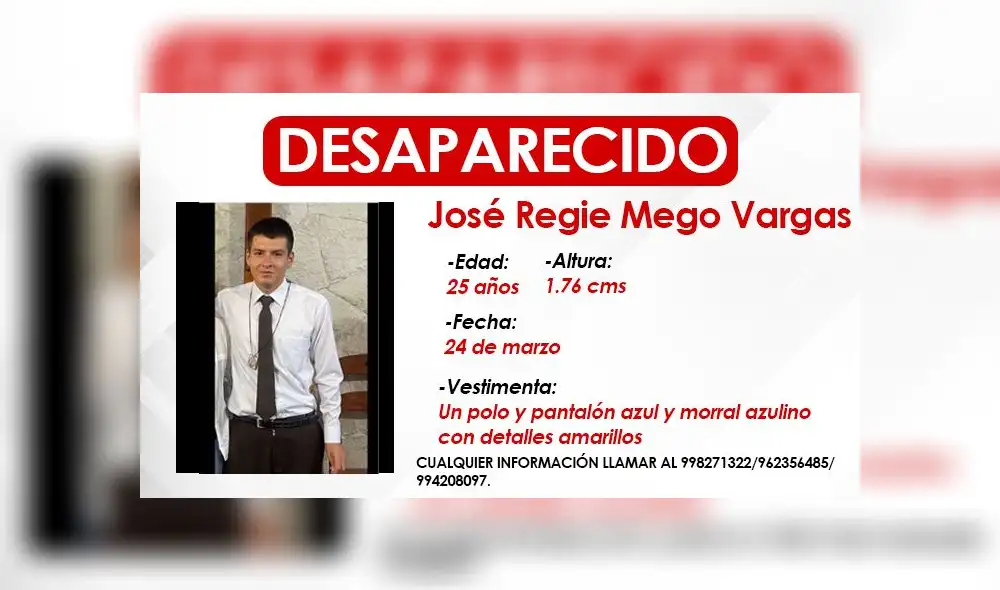 Sus familiares continúan buscándolo sin éxito. Foto: composición LR/cortesía