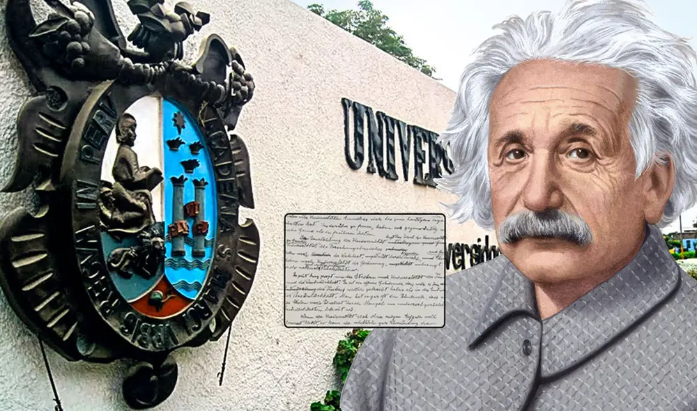 Albert Einstein felicitó a la UNMSM por su labor en la educación. Foto: composición LR/Andina Albert Einstein felicitó a la UNMSM por su labor en la educación. Foto: composición LR/Andina