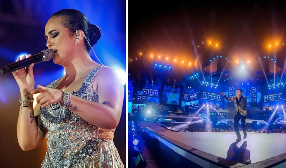 Daniela Darcourt sorprendió al público y agradeció por estar en un momento importante para el Grupo 5. Foto: Composición LR / Daniela Darcourt / Grupo 5 / Instagram