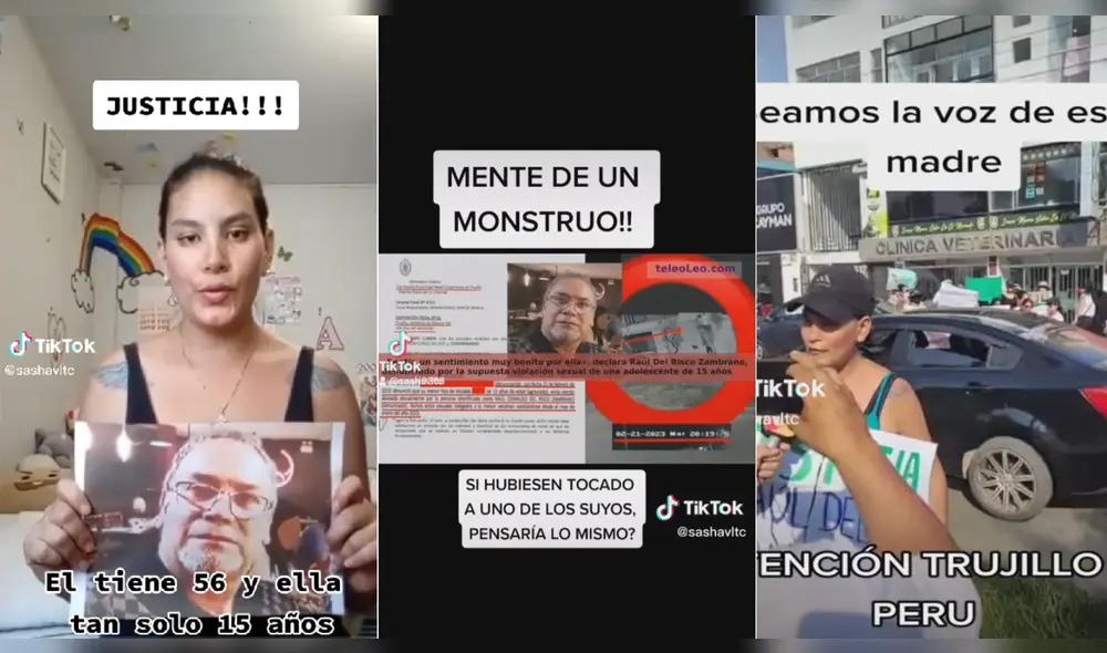 Madre denuncia que este adulto abusó de su primogénita. Foto: composición LR/capturas de TikTok/@SashaVLTC