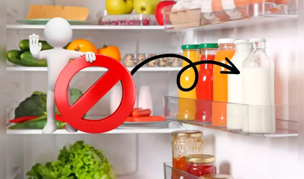 La puerta del refrigerador es el sitio menos indicado para almacenar la leche o los huevos. Foto: Ensedenciencia