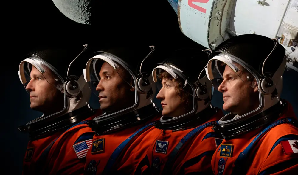 Astronautas elegidos para la misión Artemis 2. Foto: NASA / CSA