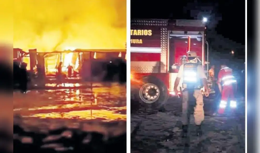En menos de una hora viviendas fueron reducidas a cenizas por las llamas. Foto: La República En menos de una hora viviendas fueron reducidas a cenizas por las llamas. Foto: La República