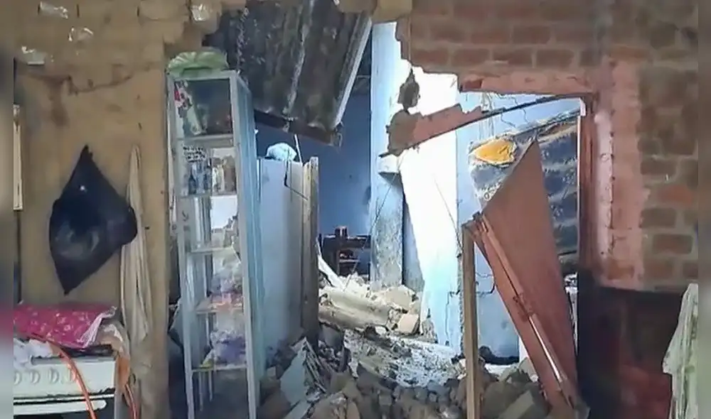 La vivienda de la pareja se ha derrumbado. Foto: captura de Walac Noticias