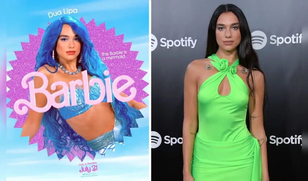 Dua Lipa publicó una fotografía sobre su personaje en la película de Barbie. Foto: composición LR/captura de Instagram/Vogue México