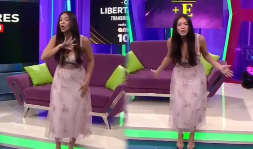 Jazmín Pinedo arremete contra miembro de la producción de "Más espectáculos". Foto: composición LR/ Captura de América TV - Video: América TV