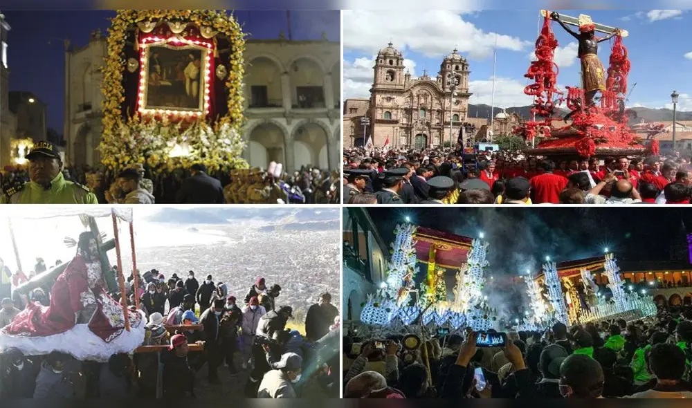 Actividades y procesiones por Semana Santa en Arequipa, Puno, Ayacucho y Cusco. Foto: composición Claudia Beltrán / La República