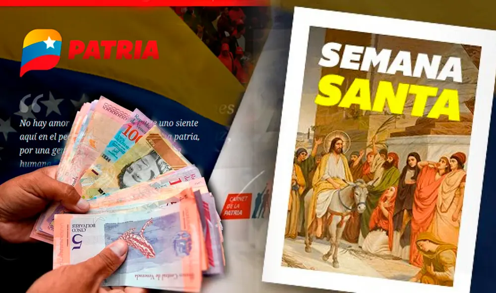 El Bono Semana Santa 2023 es de 100 bolívares. Foto: composición LR/AFP/Patria El Bono Semana Santa 2023 es de 100 bolívares. Foto: composición LR/AFP/Patria