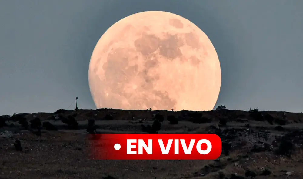 La luna rosa es el nombre con el que se el conoce a la luna llena de abril. Foto: AFP