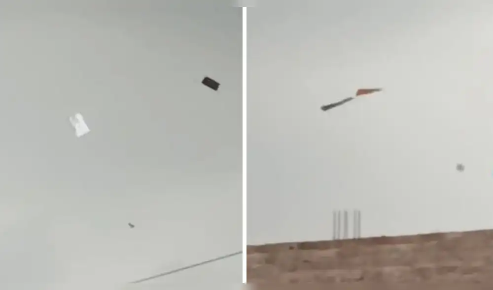 Varias viviendas terminaron sin sus calaminas en Arequipa. Foto: captura TikTok Varias viviendas terminaron sin sus calaminas en Arequipa. Foto: captura TikTok