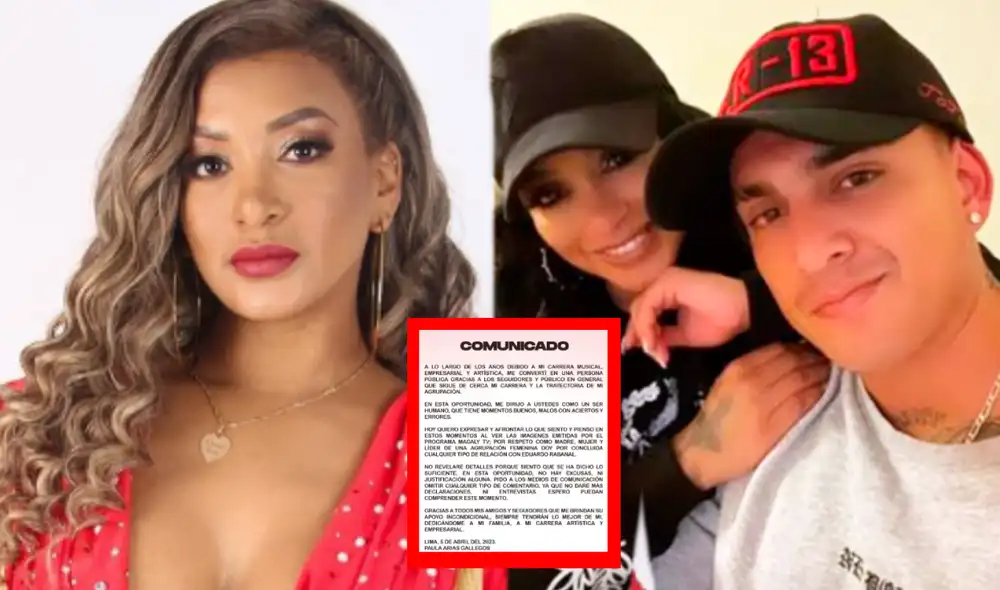 La artista Paula Arias se pronunció sobre las conversaciones que mantuvo Eduardo Rabanal con una bailarina de una agrupación. Foto: composición LR/capturas de Instagram La artista Paula Arias se pronunció sobre las conversaciones que mantuvo Eduardo Rabanal con una bailarina de una agrupación. Foto: composición LR/capturas de Instagram