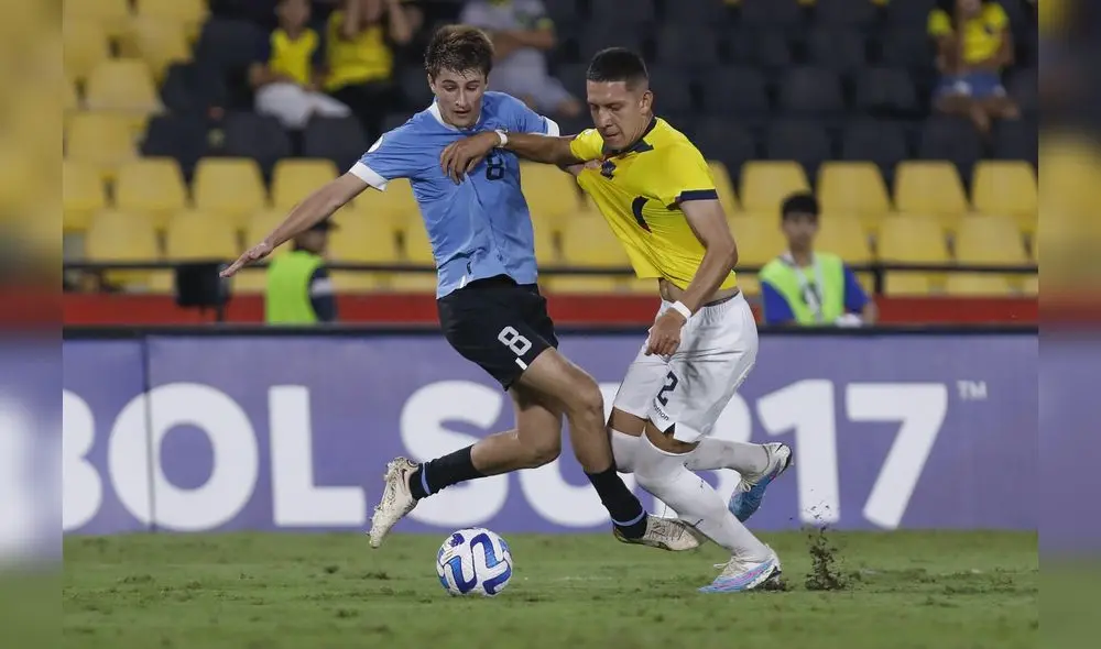 Uruguay venció a Ecuador en el Estadio Monumental Banco Pichincha por el Sudamericano sub 17. Foto: Conmebol Uruguay venció a Ecuador en el Estadio Monumental Banco Pichincha por el Sudamericano sub 17. Foto: Conmebol