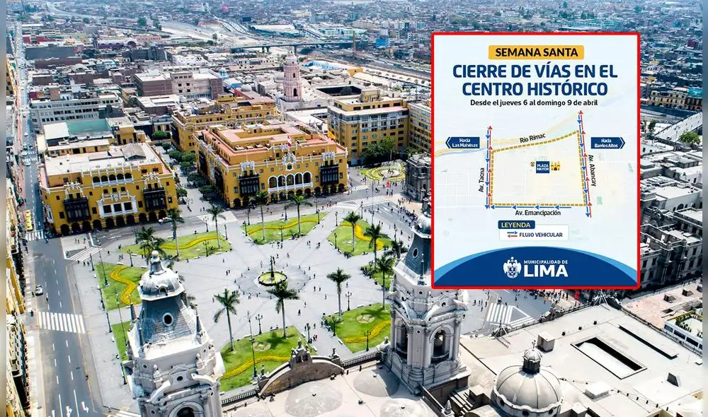 La medida inició desde las 6.00 a. m. de este jueves 6 de abril y continuará hasta el mediodía del domingo 9 de abril. Foto: composición LR/Archivo-LR/Twitter de la MML Video: "América noticias" La medida inició desde las 6.00 a. m. de este jueves 6 de abril y continuará hasta el mediodía del domingo 9 de abril. Foto: composición LR/Archivo-LR/Twitter de la MML Video: "América noticias"