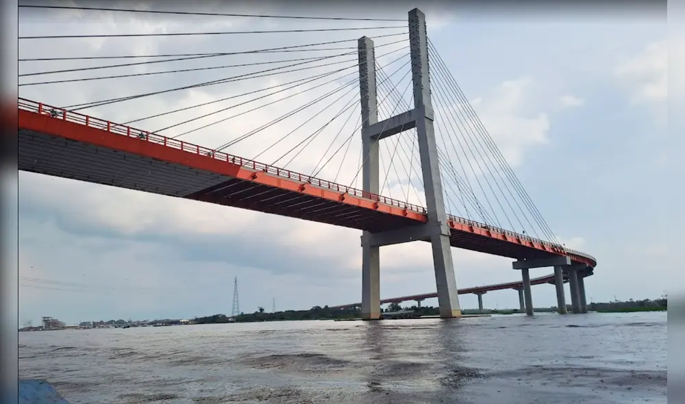 El puente Nanay ostenta el récord de ser, hasta la fecha, el más grande del Perú. Foto: Google/Jose Pinedo