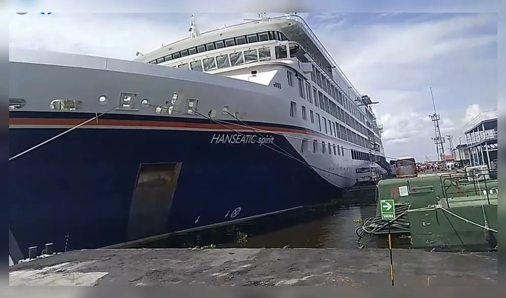 El Hanseatic Spirit es uno de los cruceros más lujosos que hay en el mundo. Foto: captura /Facebook