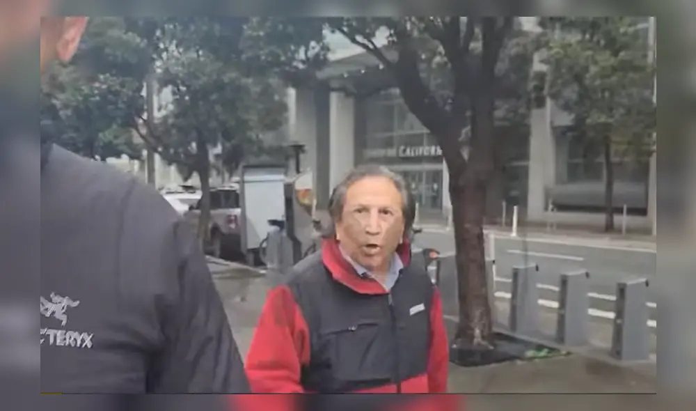 Alejandro Toledo captado en los exteriores de la Corte de San Francisco. Foto: captura/RPP Noticias - Video: RPP Noticias