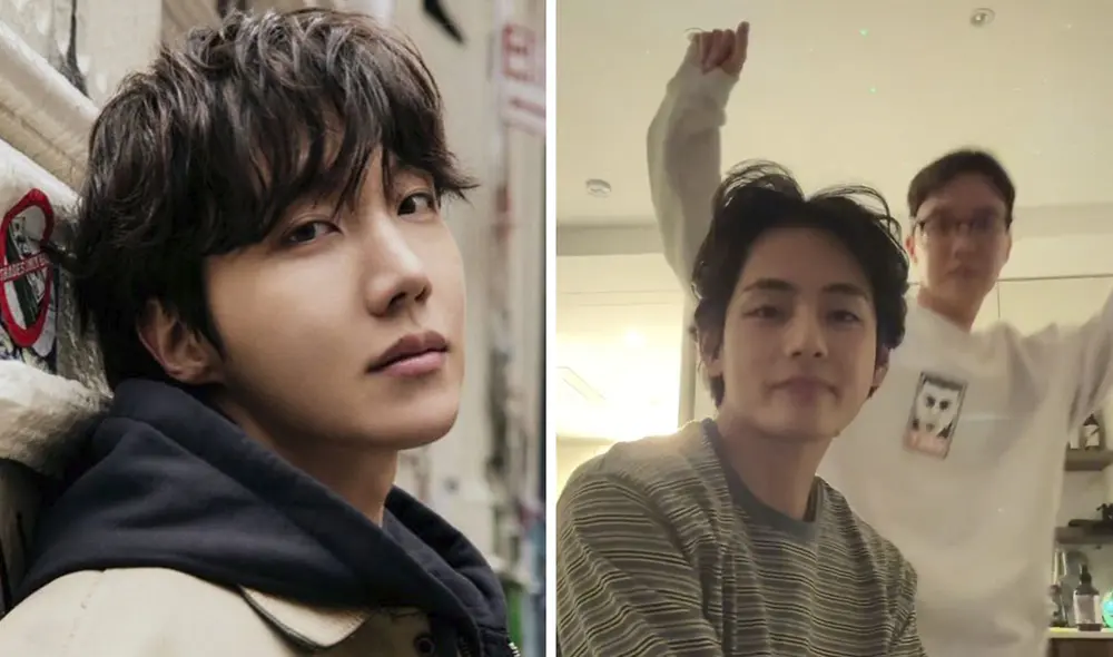 J-Hope apareció con nueva apariencia junto a Taehyung. Foto: Weverse Live J-Hope apareció con nueva apariencia junto a Taehyung. Foto: Weverse Live