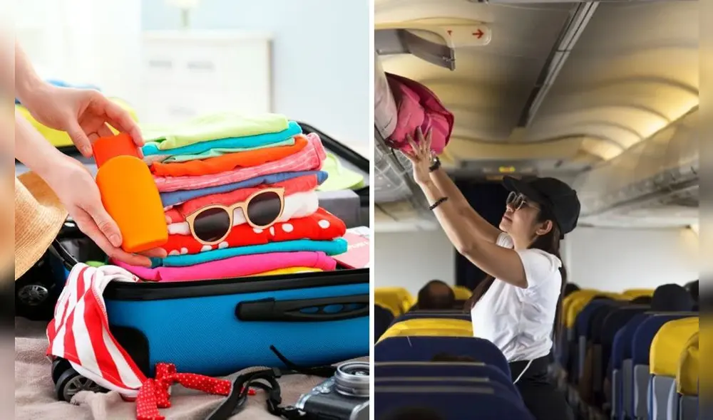 Equipaje de mano de avión: qué sí puedes trasladar. Foto: composición LR/InterMundial/Top Adventure