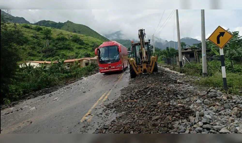 Las carreteras de Cajamarca sufrieron daños y se realizan trabajos de rehabilitación. Foto: Gobierno Regional de Cajamarca