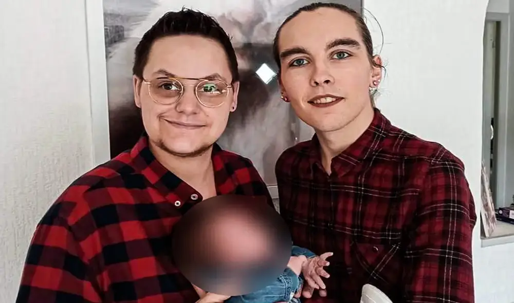 Mattéo y Victoire junto a su hija Avah. Foto: TN Mattéo y Victoire junto a su hija Avah. Foto: TN