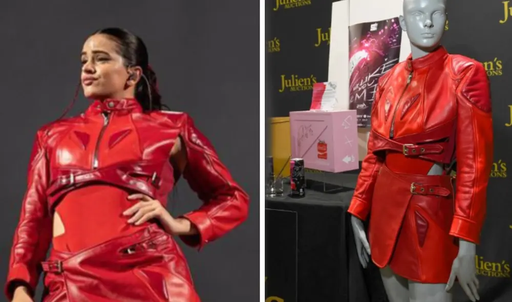 El vestuario de la cantante tendrá un precio inicial de 3.000 dólares en la subasta. Foto: composición LR/AFP