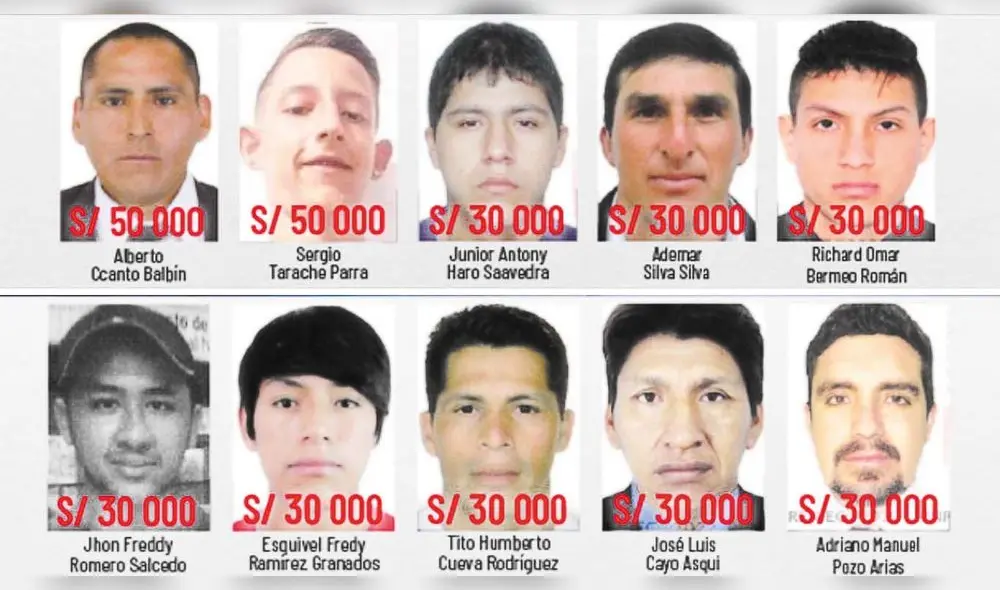 La lista completa de los más buscados del país la conforman 33 prófugos de la justicia, acusados de feminicidio. Algunos tienen varios años de estar viviendo ocultos. La lista de diez que mostramos es de casos recientes. Foto: difusión